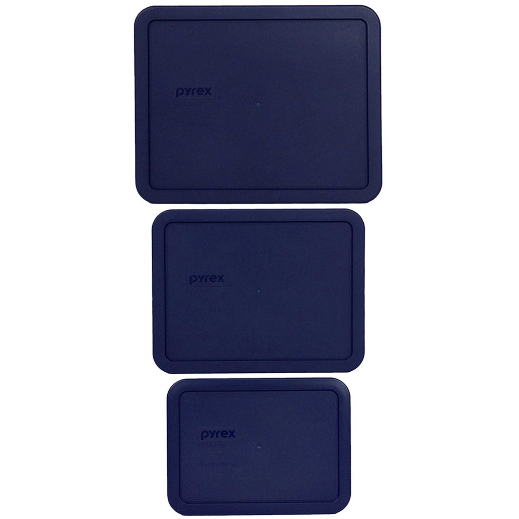 Pyrex 7212-PC Lid, 7211-PC Lid, And 7210-PC All Blue Bundle Lid